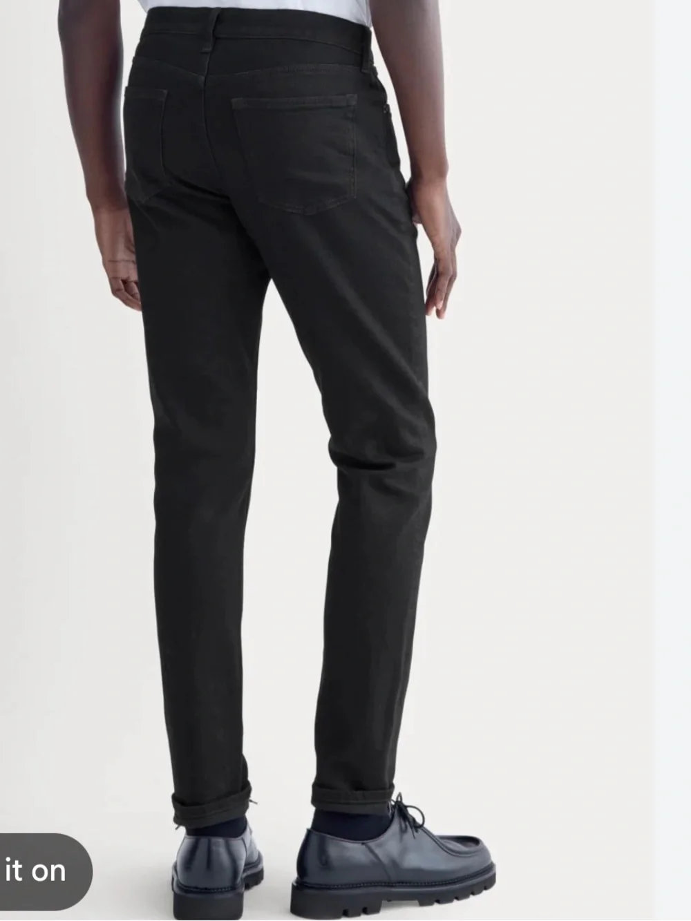 Everlane men’s selvedge slim fit stretch Black denim Jeans 139393 size  33/32